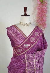 Beet Pink - Kalanjali Chanderi Silk with Zari Weaving and Handblock Prints - Perfect for Regular Wear | Casual Wear | Summer Wear