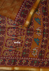 Magic Mustard Yellow - Kalanjali Soft chanderi silk with Bagru Prints