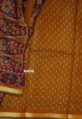 Magic Mustard Yellow - Kalanjali Soft chanderi silk with Bagru Prints