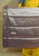 Dual Shade Moonlit Violet - Kanimozhi - Premium dualshade soft silk with Temple Border