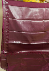 Dual Shade Wine-red - Kanimozhi - Premium dualshade soft silk with Temple Border