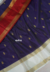 Violet Blue Kanimozhi Soft Silk Saree | Ganga Jamuna Border | Festive & Temple Perfect