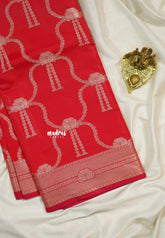 Spicy Red - Kanimozhi - Soft Silk Saree and Zari Border - Best for Festive Wear
