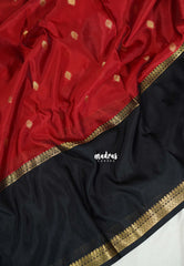 Brick Red - Kanimozhi - Soft Silk Saree with Gap Border and Buttas - Best for Pooja Functions | Temple Visit