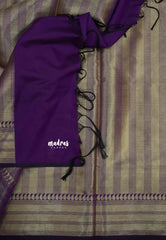 Royal Purple - Kanimozhi - Soft Silk Saree and Zari Border with Mango Buttas