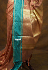 Onion Peach - Kanimozhi - Soft Silk with Rettapet Border - Best for Festive Wear
