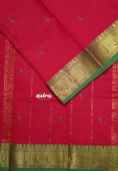 Reddish Pink - Karthigai silk cotton paithani border - Best for Gifting