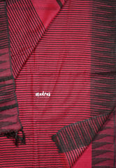 Raspberry Pink - Khadi Silk plain saree with Temple Border - Perfect for Regular Wear