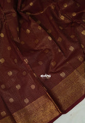 Araku Maroon - Karthigai Mercerised Cotton Muthukattam Rich Pallu and Yaanai, Mayil Border with Mayil Buttas - Best for Wedding Functions