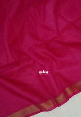 Rani Pink - Smt Nirmala Sitharaman mam Inspired Kota Silk Saree with Subtle Border - Power Dressing for Office Elegance