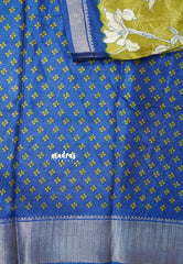 Sap Green - Light weight Vasundra printed silk with floral prints