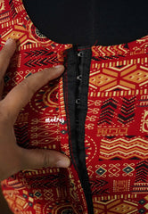 Spice Red - Stretchable Fabric = Stress-Free Fit ✨ Lycra Cotton Readymade Kalamkari printed Blouse – Perfect Fit Comfort