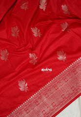 Spicy Red - Madhuram - Soft Matka Silk Floral Weaving with Rich Border and Pallu - Best for Diwali Festive