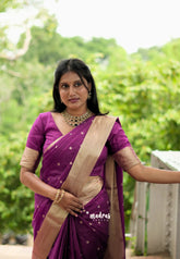 Magenta Purple - Semi Organza silk