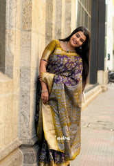 Purple Glow - Light weight Vasundra printed silk