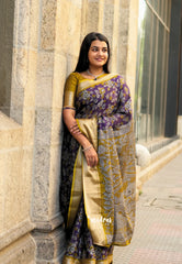 Purple Glow - Light weight Vasundra printed silk