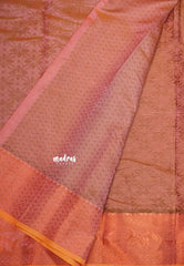 Rusty Rose Glow - Maheswari - Cotton Silk with Full Weaving Buttas - Best for Wedding gift