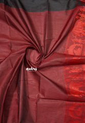 Black - Manjari - Raw silk with Ambari weaving Border