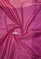 Rose Pink - Manjari - Raw silk with Ambari weaving Border