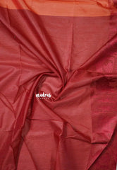 Peach - Manjari - Raw silk with Ambari weaving Border