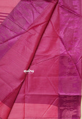 Rose Pink - Manjari - Raw silk with Ambari weaving Border