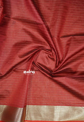 Mystery Black - Manjari - semi tussar checks in body with tissue border