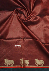 Black - Manjari - Premium raw silk with full weaving buttas pichwai cow border