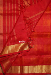 Yellow with Red - Meenakshi - Light Weight Pure Silk Cotton Saree Vintage Paalum Pazhamum Checks with Getti Border - Perfect for Wedding Functions