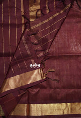 Golden Shade Antique Peach - Meenakshi - Light Weight Pure Silk Cotton Saree with Getti Border Contrast Pallu and Blouse - Perfect for Wedding Functions