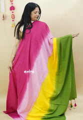 Candy Garden Shades - Handspun soft Mul cotton candy pop multicolor without blouse - Best for Regular Days