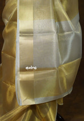 Golden Glow - Nayanthara inspired Saree Banarasi Tissue silk - Perfect for Night Functions