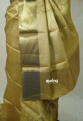 Ahaana - Nita Ambani inspired semi silk with emboss weaving plain border - Pure gold