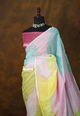 Dreamy Rainbow - Soft Organza Silk with Silk Blouse - Perfect for Evening Functions