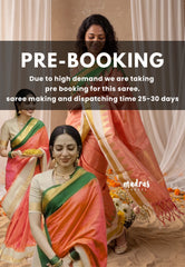 (PRE-BOOKING) Peach Orange - Sico Gadwal Semi Silk Muthukattam with Temple Border - Best for Small Functions
