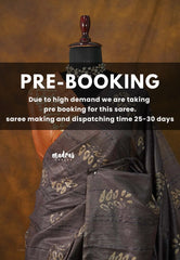 (PRE-BOOKING) Bluish Grey - Sithara - Tussar Saree Thread Line Weaving Body with Contrast Pallu and Blouse - Best for Office Wear