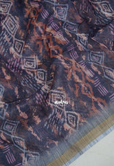 Muted Purple - Pragathi - Linen Cotton Saree with Digital Prints - Perfect for Office Wear | Casual Wear