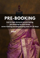 (PRE-BOOKING) Golden Shade Magenta Mist - Thendral - Kanchi tissue silk Saree with Rich Pallu and Blouse - Perfect for Wedding Functions