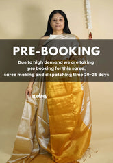 (PRE-BOOKING) Vani Bhojan - Half and half Tissue khadi - Sandal and Gold