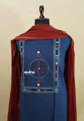 Amitha – Indigo Blue Pre-washed handloom pure cotton jaipur prints salwar set