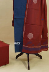 Amitha – Indigo Blue Pre-washed handloom pure cotton jaipur prints salwar set