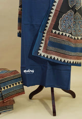 Amitha – Indigo Blue Pre-washed handloom pure cotton jaipur prints salwar set