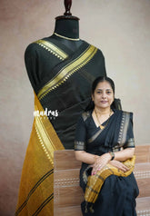 Paavai khadi small border - Black