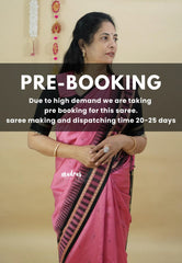 (PRE-BOOKING) Lotus Pink - Thilothama- Sambalpuri Bomkai ikakt soft silk with Rudraksham Rettapet Border - Best for Function Wear