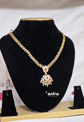 Premium 1 Gram Gold polish AD Stone Trendy Attigai Necklace