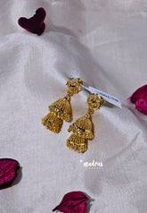 Premium 1 Gram Gold polish Trendy Traditional Jhumka Earrings