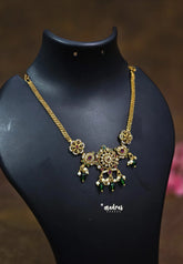 Premium 1 Gram Gold polish antique temple design Necklace