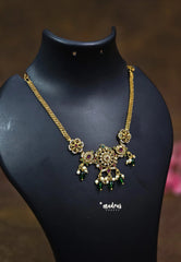 Premium 1 Gram Gold polish antique temple design Necklace