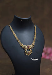 Premium 1 Gram Gold polish Trendy Peacock Design long Necklace