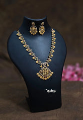 Premium Gold polish Trendy Ram Parivar Necklace with Earrings