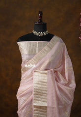 (PRE-BOOKING) Pastel Pink - Premium Jute Silk with sequence work body - Perfect for Night Functions